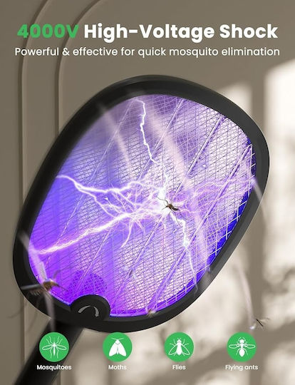 Țânțari Insecte 2 1 Rachetă Electrică pentru Insecte cu Grilaj