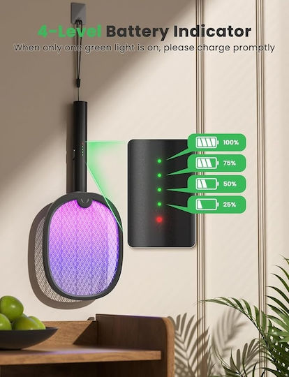 Țânțari Insecte 2 1 Rachetă Electrică pentru Insecte cu Grilaj