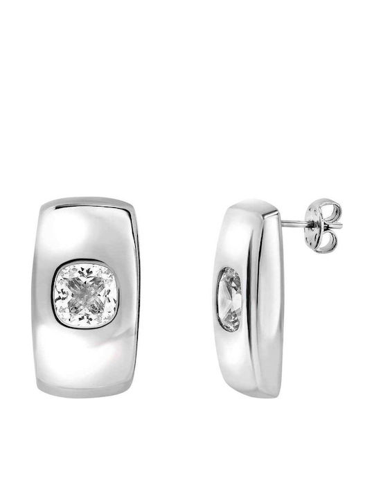 Breil Обици От Стомана С Камъни