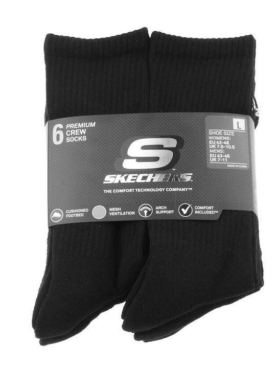 Skechers Core Crew Sportsocken Schwarze 6 Paare