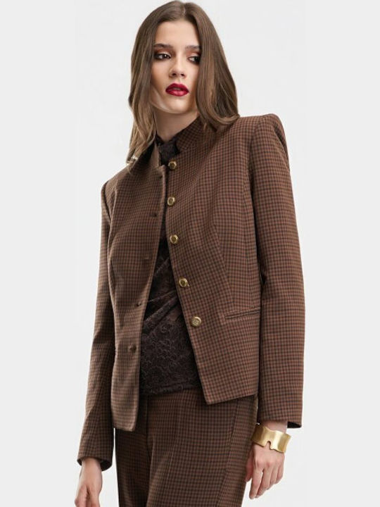 Desiree Long Women's Blazer Brown Desiree Long Women's Blazer Brown