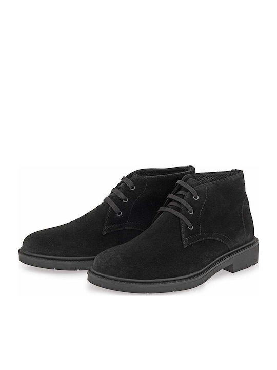 Suede Herrenstiefel Schwarz