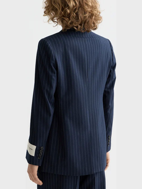 Scotch & Soda Γυναικείο Σακάκι Night Blue Pinstripe