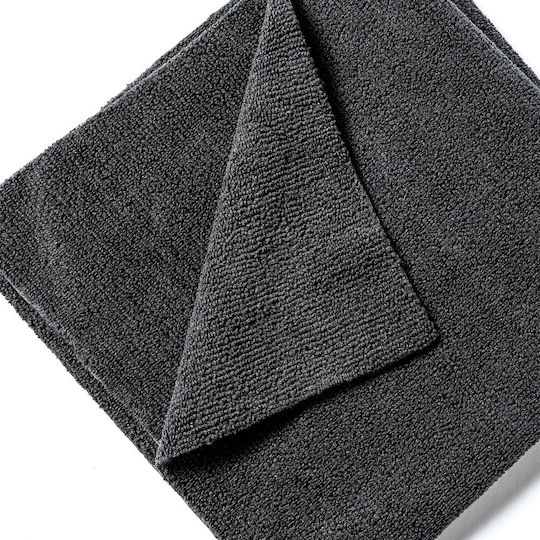 Edgeless Seamless Microfiber Cloth Polishing / Cleaning for Car Upholstery - Leather 370gsm Black 40x40cm