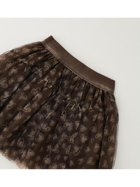 Kids Tulle Skirt Brown