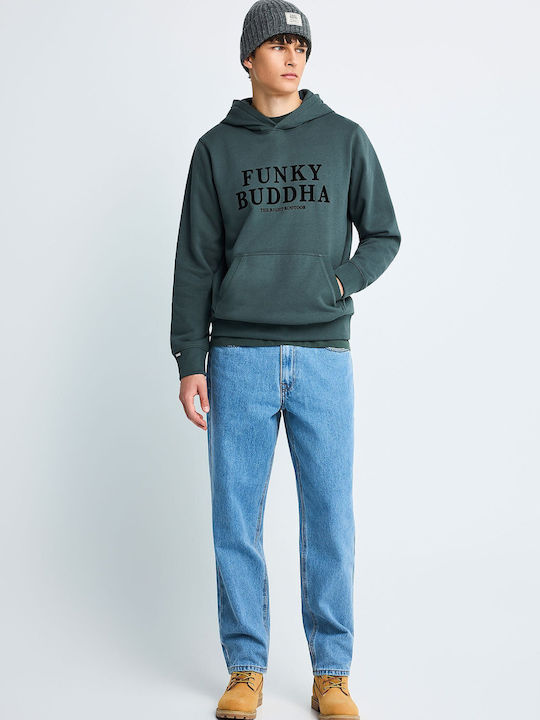 Funky Buddha Sweatshirt Green with Hood