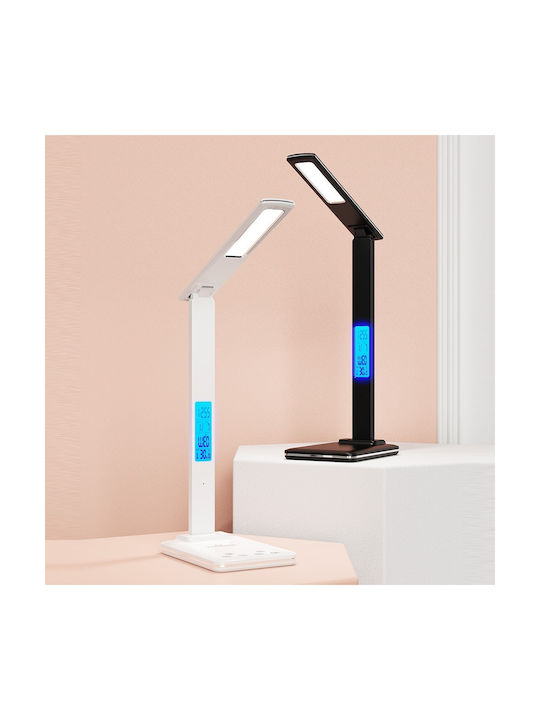 Andowl LED Настолна лампа за бюро с Гъвкаво Рамо в Черен Цвят