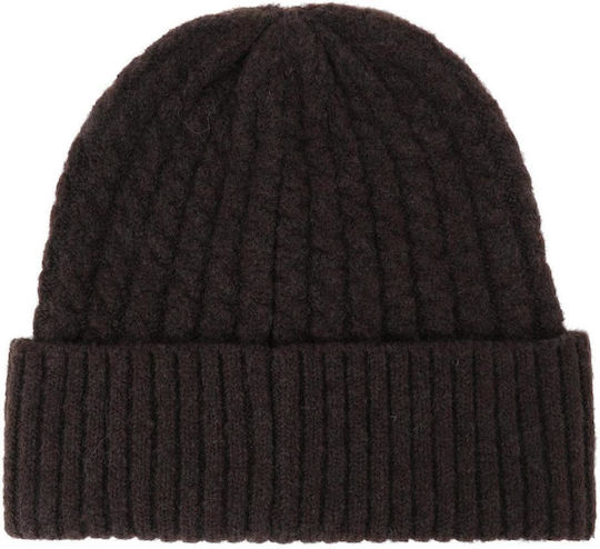 Unisex Beanie Strickmütze in Braun Farbe