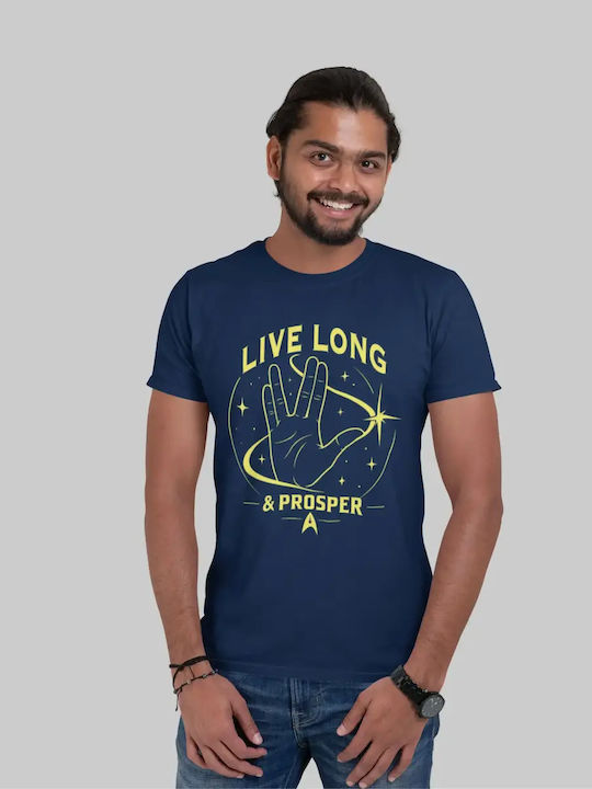 Тениска Live Long & Prosper Тъмносин