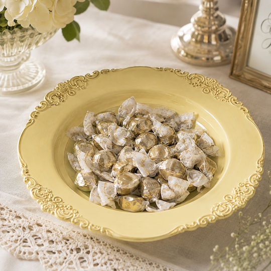 Decorative Plastic Platter Brown