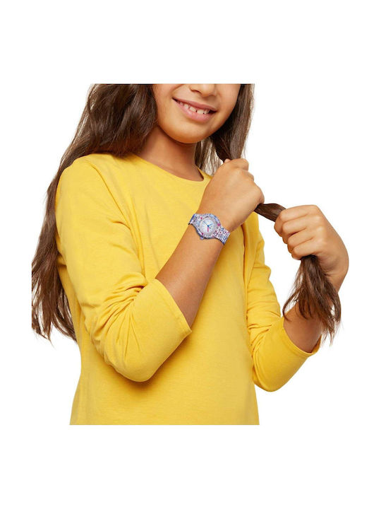 HipHop Analog Kids Watch Light Blue with Rubber Strap
