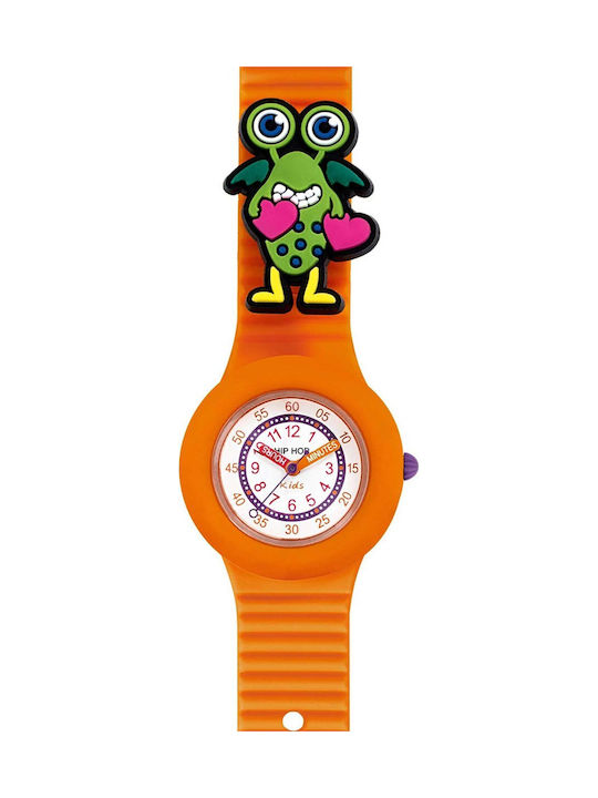 HipHop Analog Kinderuhr Orange mit Silikonarmband HipHop Analog Kinderuhr Orange mit Silikonarmband
