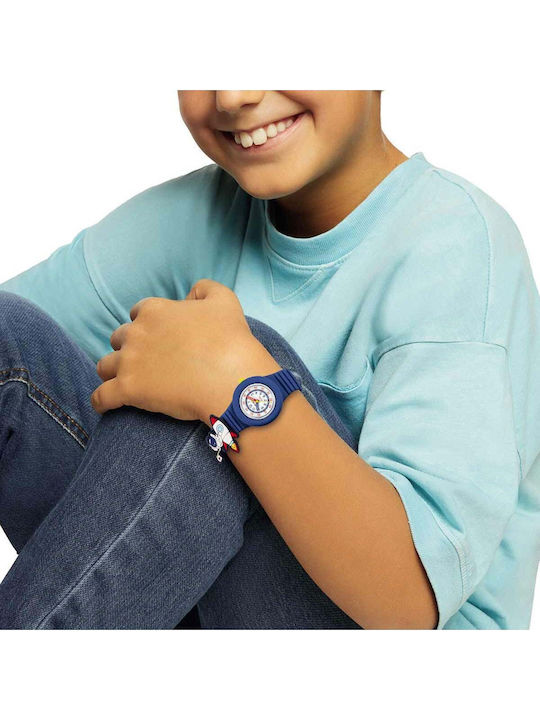 HipHop Analog Kids Watch Blue with Silicone Strap