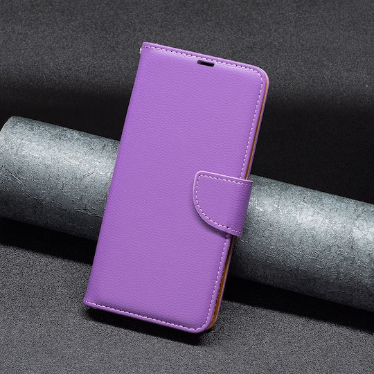 Binfen Color Xiaomi Redmi 12 4G Premium Leather Wallet Purple Mobile Phone Case