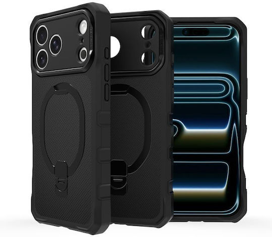 Itskins Supreme Nylon Stand Magsafe Black Case for Iphone 18 Pro Max/17 Pro Max