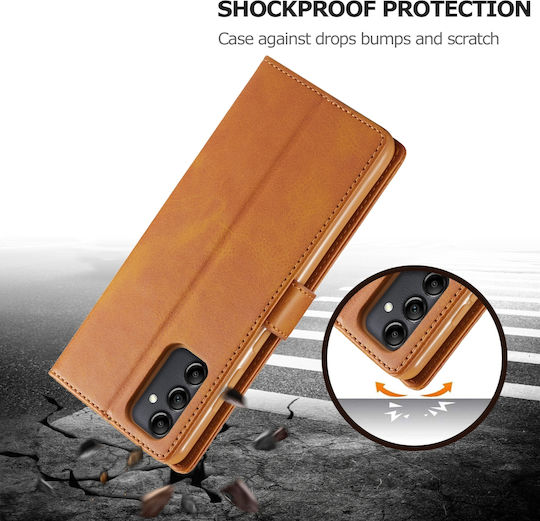 L.c Imeeke Samsung Galaxy A14 4g/5g Premium Leather Wallet Yellow Mobile Phone Case
