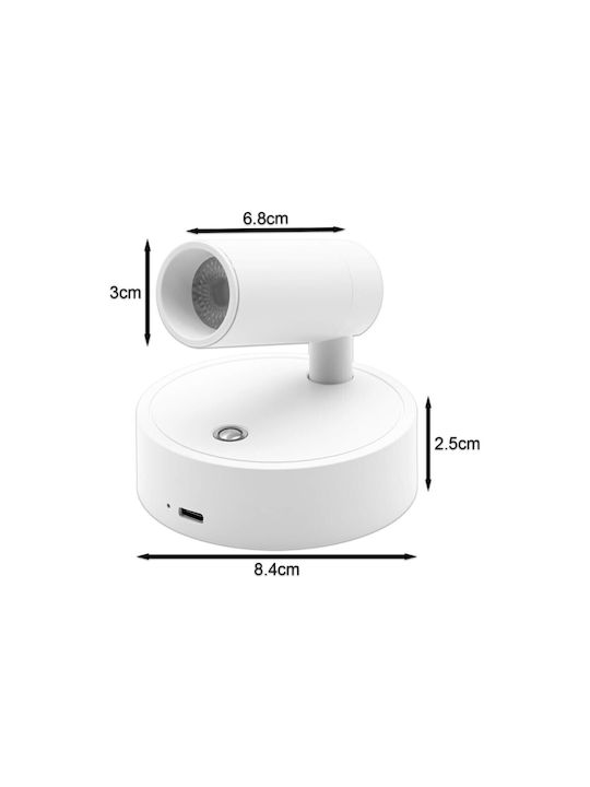 Modern Wandleuchte mit Integrierter LED mit USB-Anschluss Schwarz
