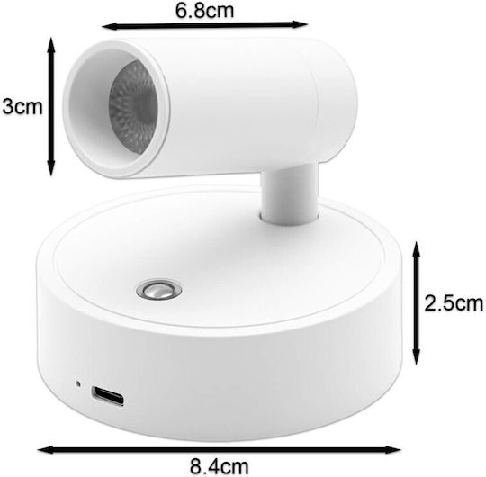 Modern Wall Lamp with Integrated LED with USB Port Black