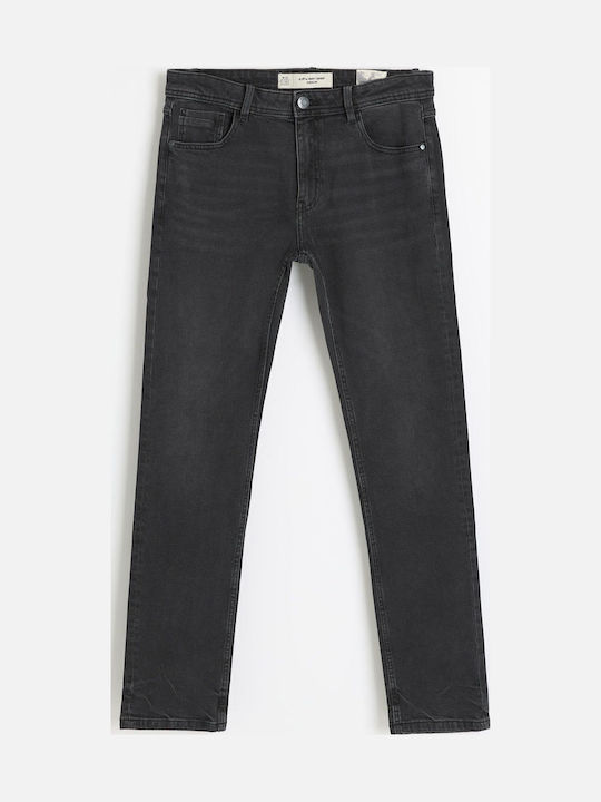 Newman 265 Ανδρικό Παντελόνι Τζιν Regular Straight Fit Μαύρο