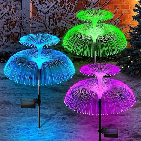 Set 2 Solarleuchten RGB mit Fotowiderstand IP65 5,5x5cm