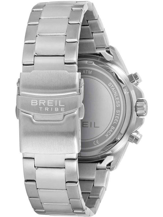 Breil Men's Battery Chronograph Watch With Silver Steel Bracelet
