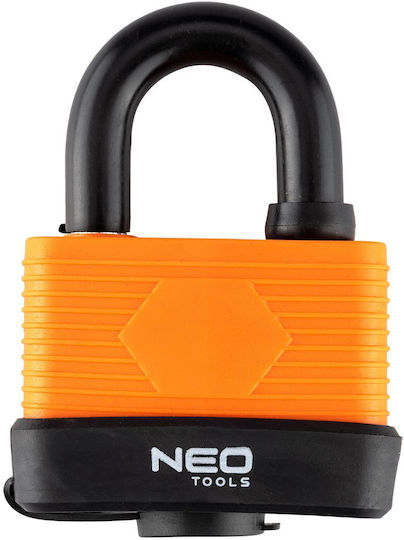 NEO Plastic Brass Padlock with Key 65mm