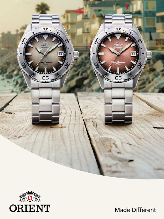 Orient Mako 40 Мъжки Часовник Автоматичен с Сребристо Стоманено Браслет