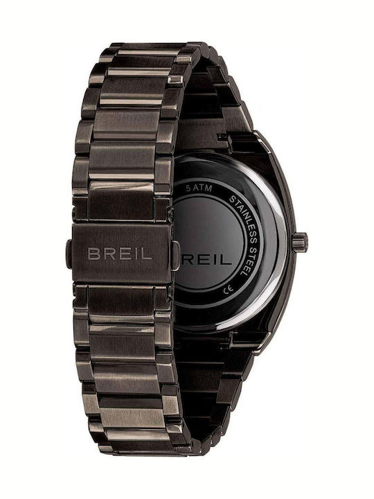 Breil Men's Battery Watch With Black Steel Bracelet