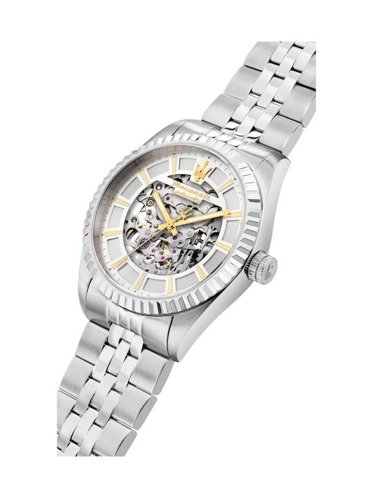 Maserati Competizione Мъжки Ръчен Часовник 41mm Автоматичен със Сребрист Стоманен Браслет