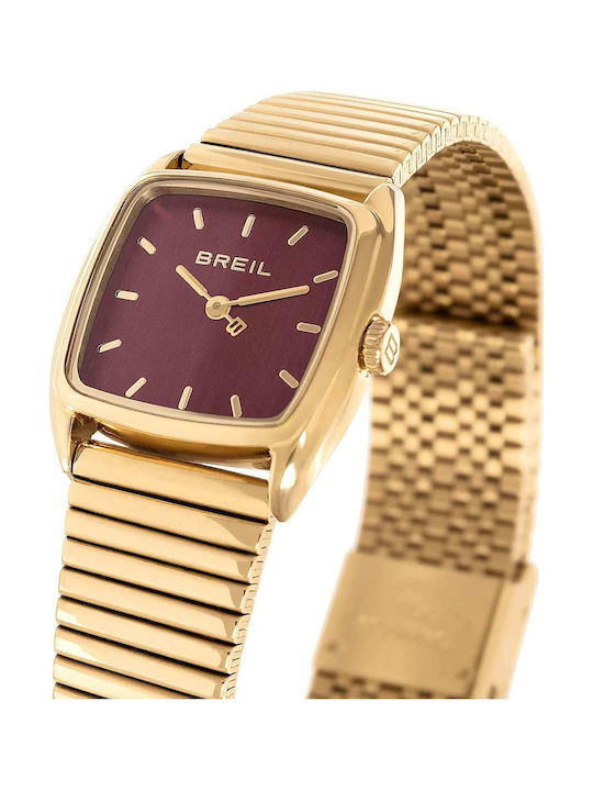 Breil Men's Battery Watch with Gold Stainless Steel Bracelet