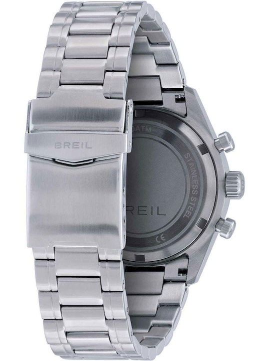 Breil Men's Battery Chronograph Watch With Silver Steel Bracelet