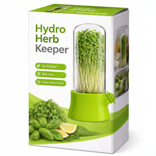Sprouter Microgreens Capac Transparent Mini Seră pentru Cultivare Acasă Suport pentru Creștere Germeni Ierburi Aromatice Salate Proaspete Design Modern Ușor de Utilizat de Întreținut 27x13 Cm Verde PriStyle