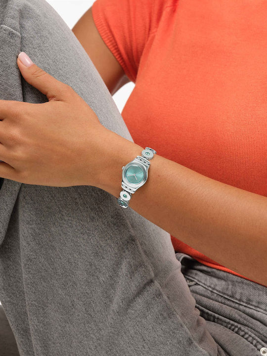 Swatch Inspirance Womens Watch Battery with Silver Steel Bracelet