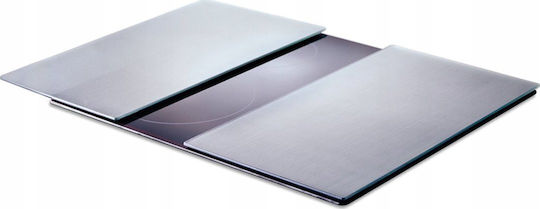 Zeller Metal Protective Kitchen Plates Hob Cover 2 Pieces Glass Multicolored