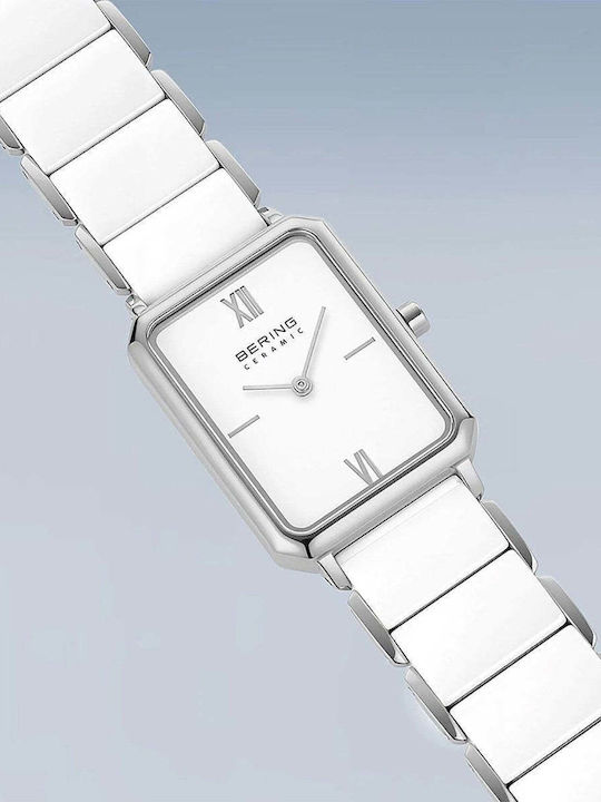 Bering Time Damenuhr Batterie mit Silber rostfreiem Stahlarmband