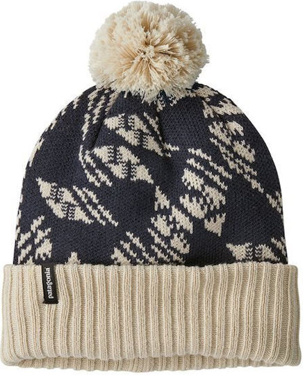 Pom Pom Beanie Unisex Strickmütze in Blau Farbe