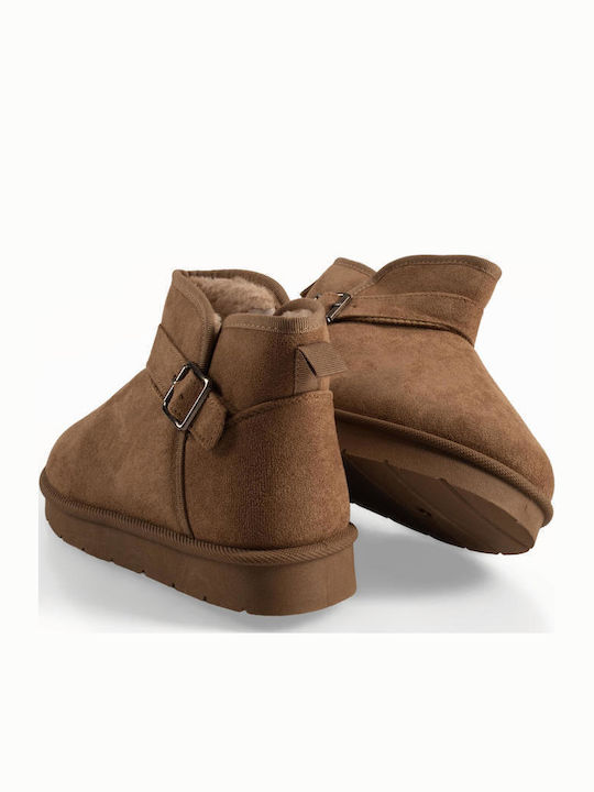 Suede Kids Brown Ankle Boots