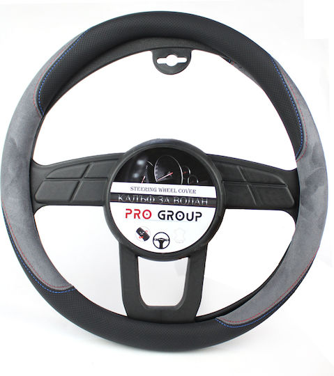 Juyee Auto Lenkradabdeckung 38 cm Schwarz Grau Blau Rot Naht