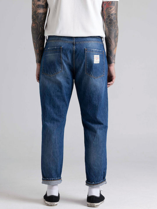 Pantaloni De Blugi Pentru Bărbați Lejeri Fit Albastru Matto2