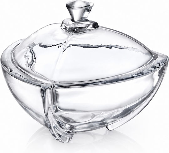 Galifas Glass Sweet Jar with Lid 18x18x15cm Transparent