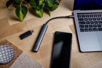 Newell USB хъб с 3 USB 3.0 порта с USB-C / Ethernet Сив