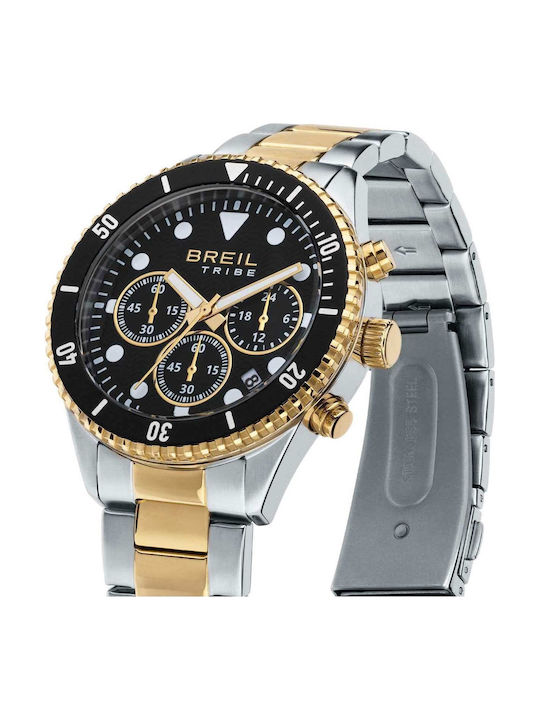 Breil Men's Battery Chronograph Watch With Silver Steel Bracelet Ew0720