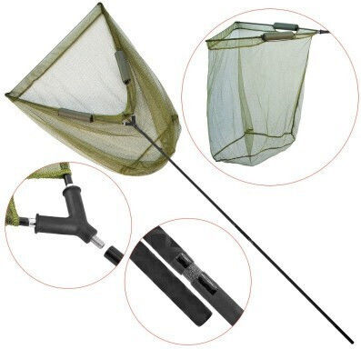 Baracuda Plasă de Pescuit pentru Crap Cap Triangular Crap 2 Lungime Totală 250 Cm Deschidere 80 Cm Adâncime 85 Cm