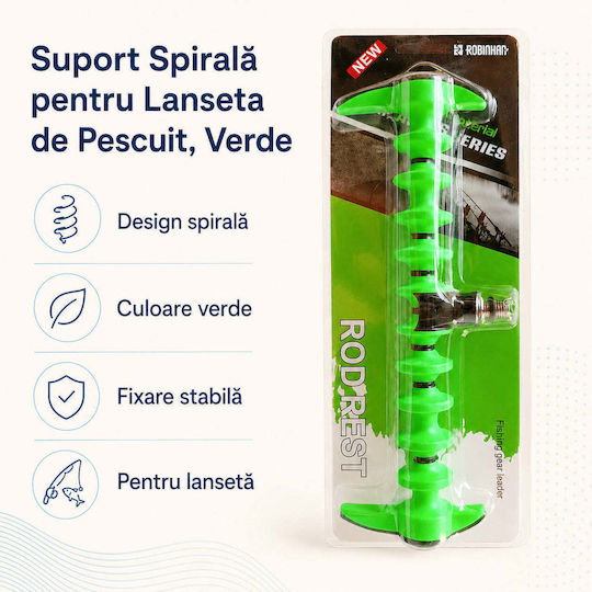 Spiral Rod Holder Fishing Rod Green