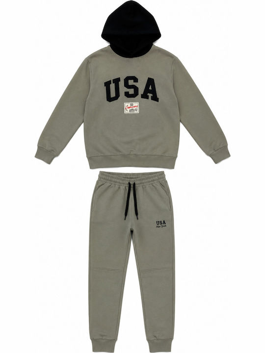 Kids Sweatpants Set With Top Dusty