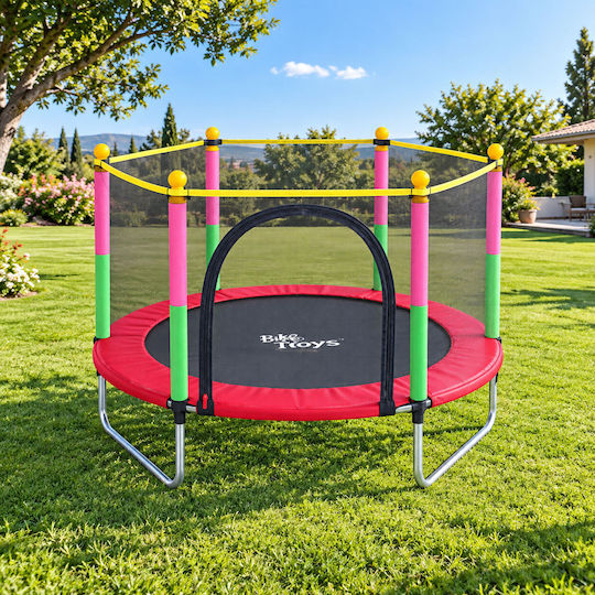 Bike Toys Trambulină pentru copii cu diametrul de 140 cm cu plasă de protecție Bike Toys Trambulină pentru copii cu diametrul de 140 cm cu plasă de protecție
