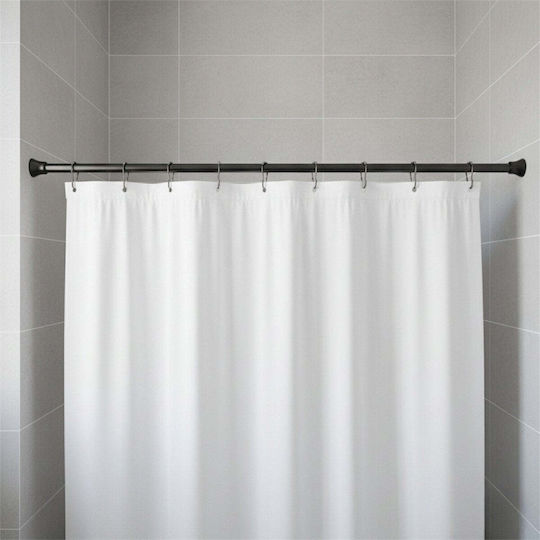 Bathroom Solutions Black Shower Curtain