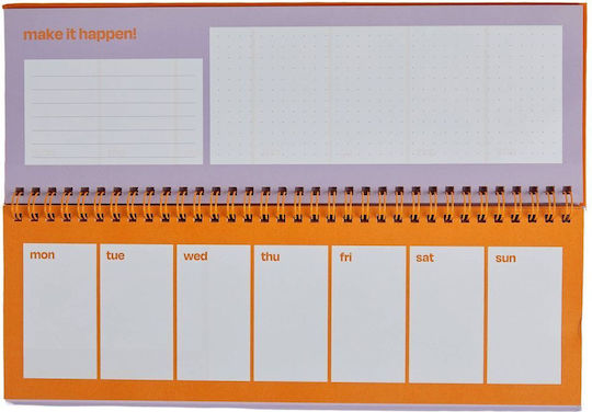Butlers Εβδομαδιαίο Planner Μωβ 11x30εκ.