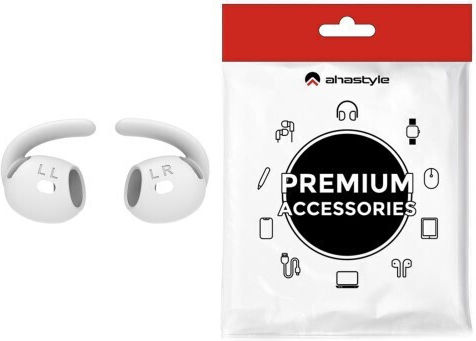Ahastyle Pt60-4 1 Чифт Силиконови Куки За Ухо Airpods 4 Размер Large Бял