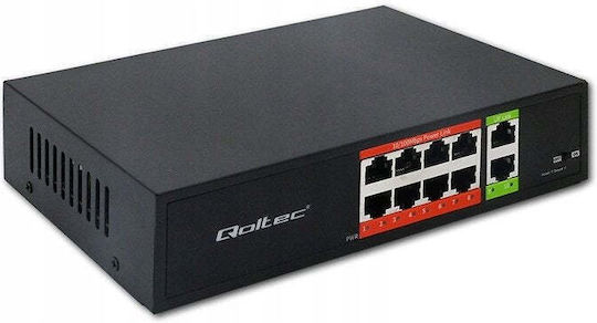 Qoltec 52290 L2 PoE Switch με 8 Θύρες Ethernet